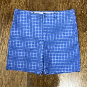 Callaway Blue Plaid Men's Athletic Shorts